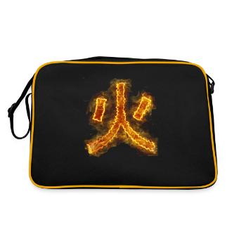 Fire - Retro Bag - black/gold - Back
