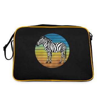 Zèbre - Sac Retro - noir/or - Dos