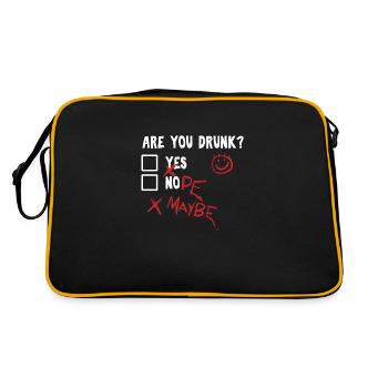 Are you drunk? - Retro Bag - black/gold - Back