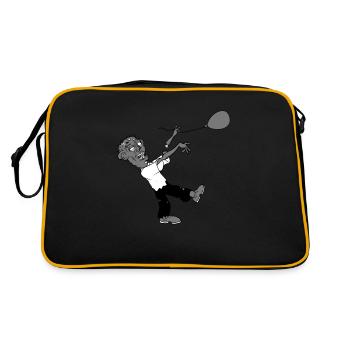 Zombie loses balloon - Retro Bag - black/gold - Back