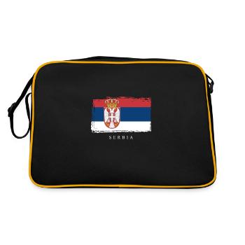 Serbie Serbien - Sac Retro - noir/or - Dos