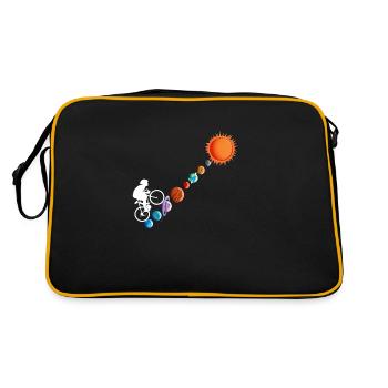 bike to sun cycling Save planet environment - Retro Bag - black/gold - Back