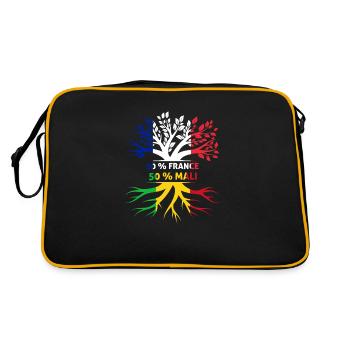 je suis d'origine mali cadeau malien malienne - Sac Retro - noir/or - Dos
