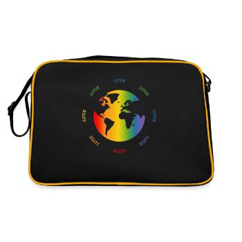 Rainbow Globe Love world - Retro Bag - black/gold - Back
