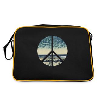 Signe de Paix Océan - Sac Retro - noir/or - Dos