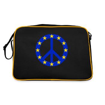 La paix en Europe | PAS DE GUERRE EN EUROPE | Paix - Sac Retro - noir/or - Dos