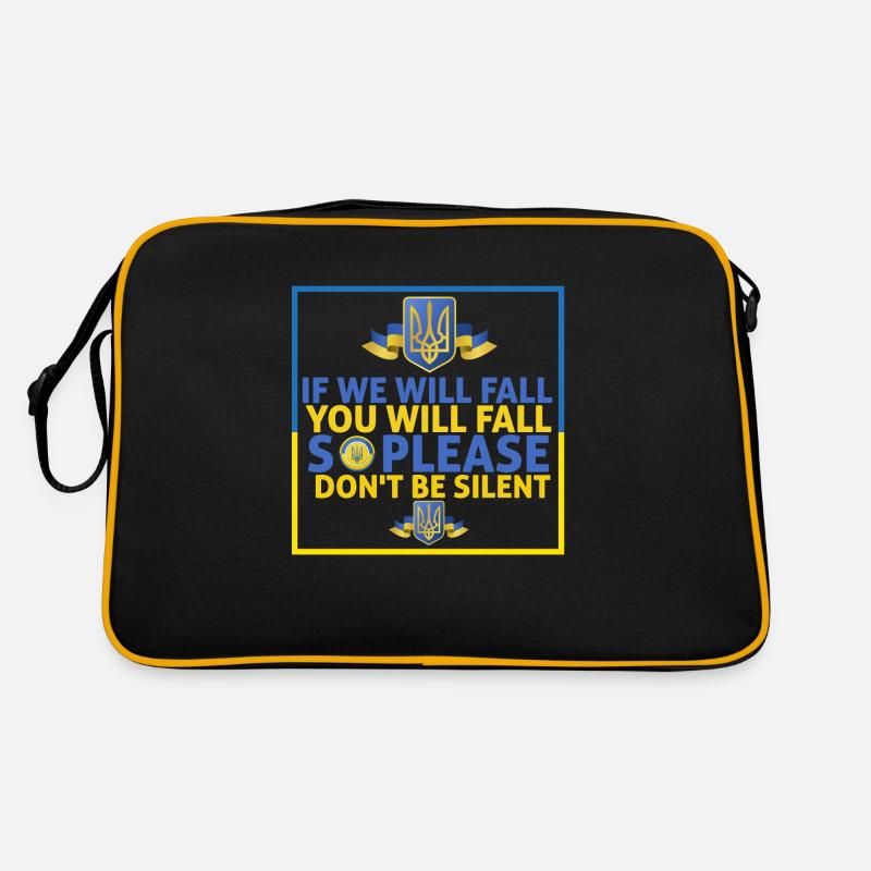 Wenn wir fallen werden, werden Sie Zelensky Rede fallen Retro Tasche