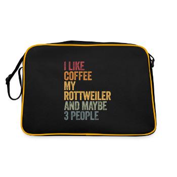 Le café et mon rottweiler Kaffee - Sac Retro - noir/or - Dos