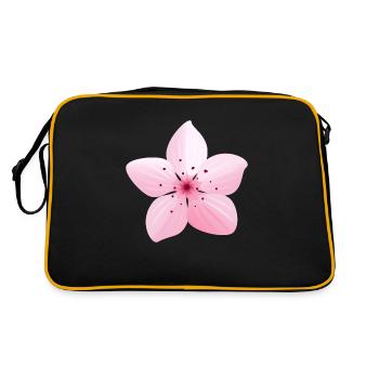 Fleur Sakura Japon printemps - Sac Retro - noir/or - Dos
