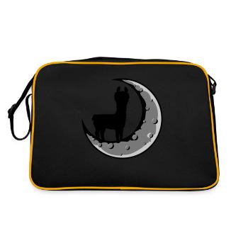 Moon Lama Silhouette - Retro Bag - black/gold - Back