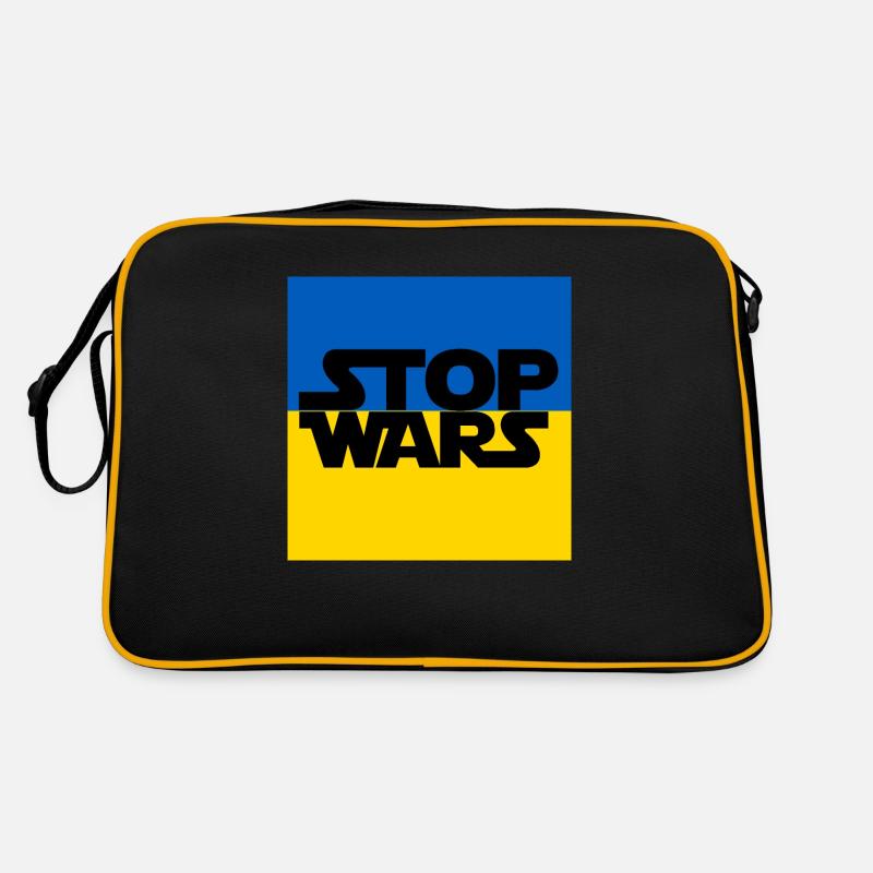 Ukraine - Retro Tasche - Schwarz/Gold
