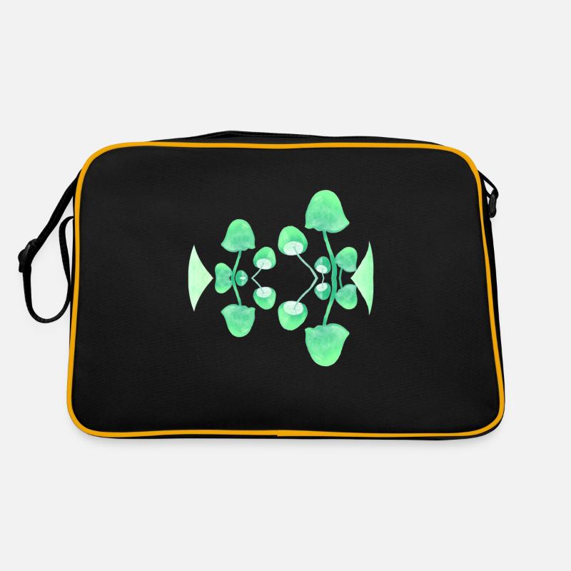 Mushroom Fluorescent Paint Green Mirror Retro Bag