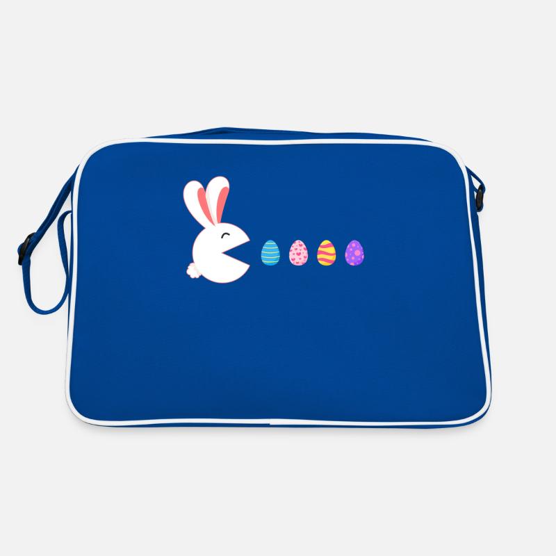 Happy Easter Rabbit Gamer Eating Easter Eggs Retro Bag