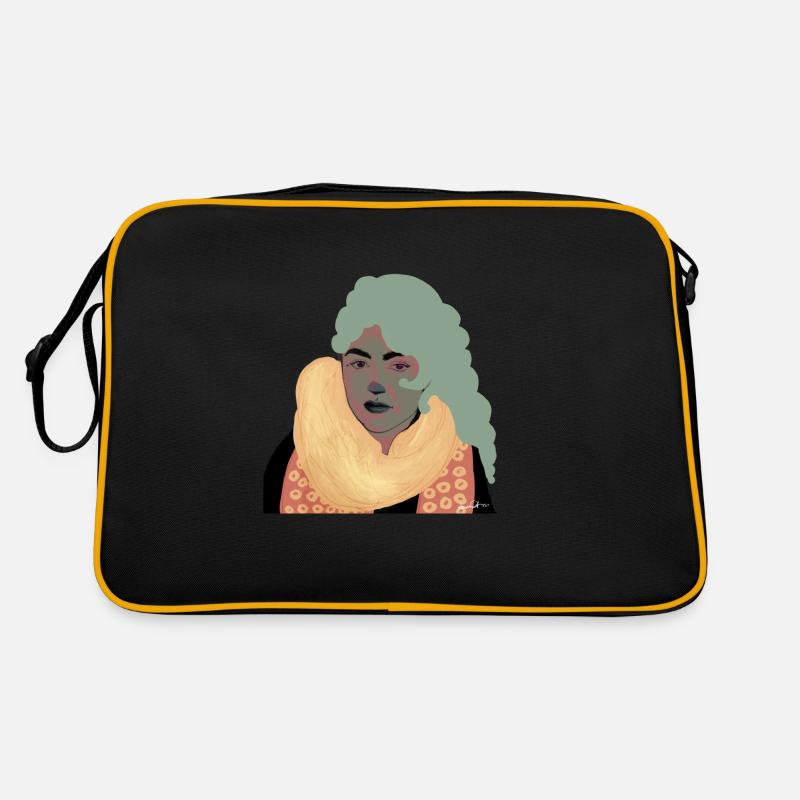 Diala - Retro Tasche - Schwarz/Gold