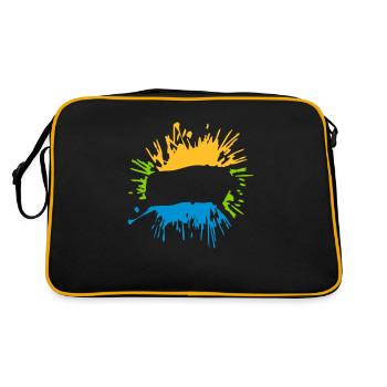 Insert blobs of text - Retro Bag - black/gold - Back