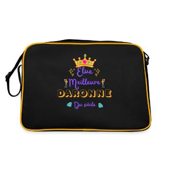 Elue meilleure daronne du siècle - Sac Retro - noir/or - Dos