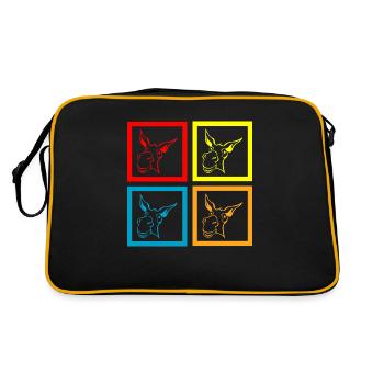 Donkey Esel - Retro Tasche - Schwarz/Gold - Hinten