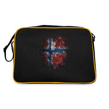 Norge Norvège Norden Scandinavie Viking Graffitti - Sac Retro - noir/or - Dos