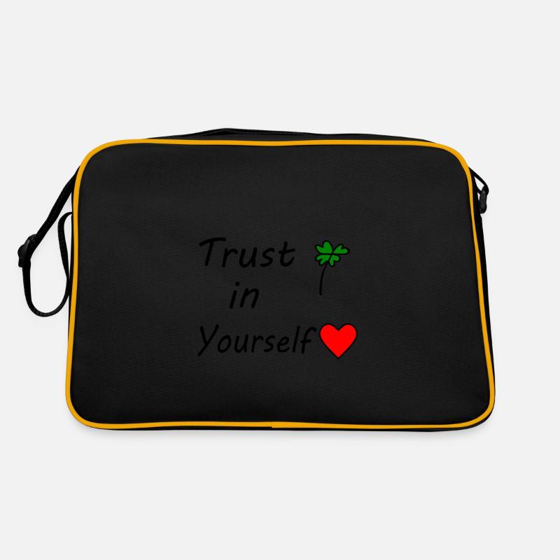 Trust in yourself - Retro Tasche - Schwarz/Gold