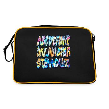 Graffiti alphabet - Retro Bag - black/gold - Back