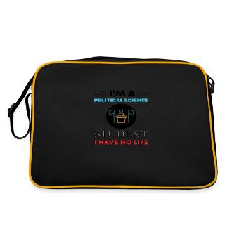 I ́m a Political Science Student I have no Life - Retro Bag - black/gold - Back
