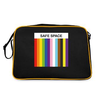 LBGTQIA Allié de la fierté Safe Space - Sac Retro - noir/or - Dos