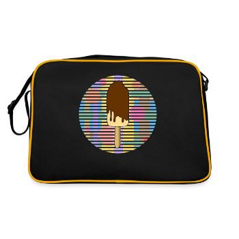 Eis - Retro Tasche - Schwarz/Gold - Hinten