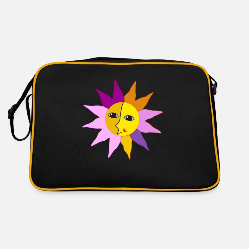 Sun Rays Moon Face Moment Happiness hygge Retro Bag
