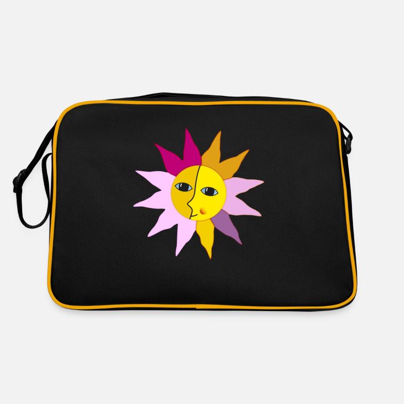 Sun Rays Moon Face Moment Happiness hygge Retro Bag