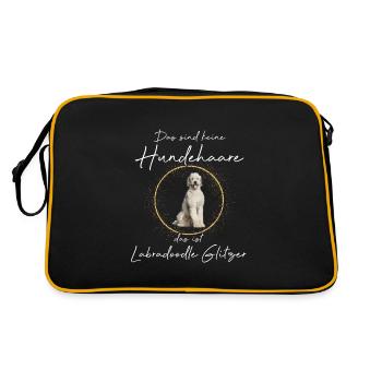 Pas de poils de chien c’est Labradoodle paillettes - Sac Retro - noir/or - Dos