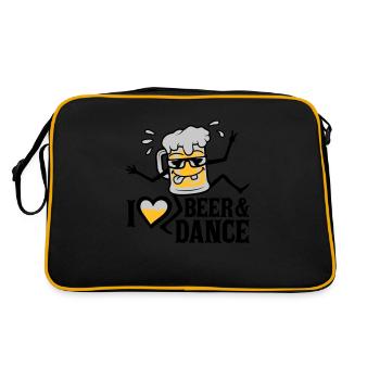 J’adore la bière et la danse - Sac Retro - noir/or - Dos
