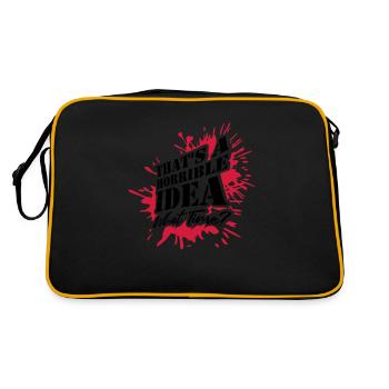 Thats a horrible Idea - Retro Tasche - Schwarz/Gold - Hinten