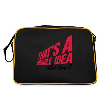 Thats a horrible Idea - Retro Bag - black/gold - Back