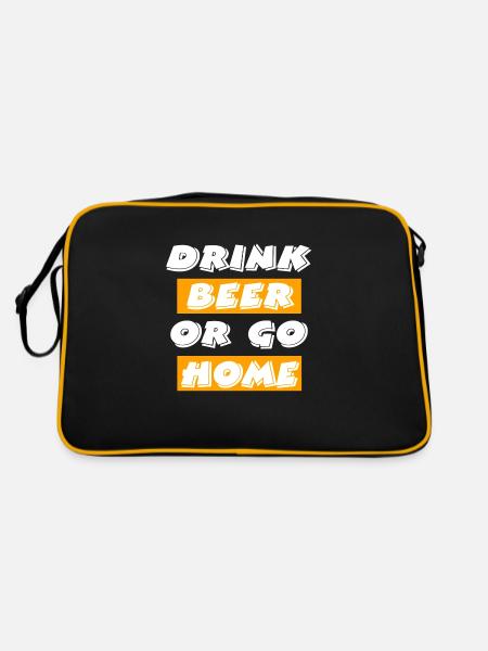 Bier - Retro Tasche - Schwarz/Gold