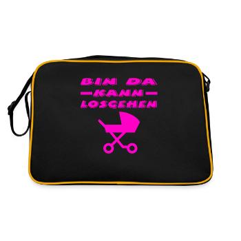 Baby - Retro Tasche - Schwarz/Gold - Hinten