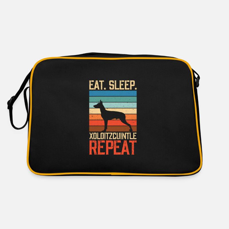 Eat sleep Xoloitzcuintle repeat Retro Tasche