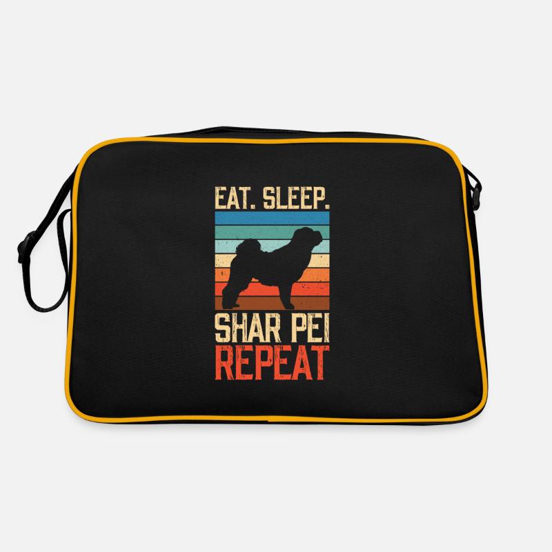 Manger dormir Shar Pei Répéter Sac Retro