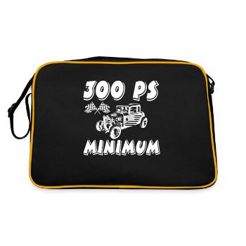 Auto - Retro Tasche - Schwarz/Gold - Hinten