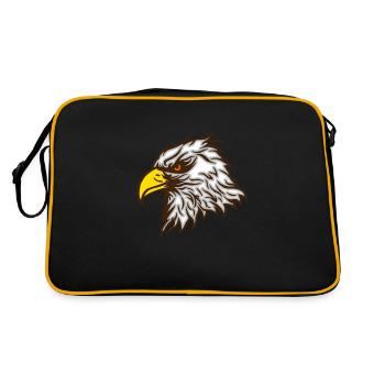 Cool pygargue à tête blanche de couleur aigle - Sac Retro - noir/or - Dos
