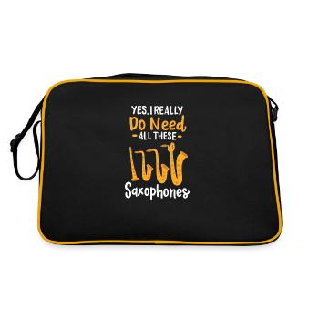 Saxophone Saxofon - Sac Retro - noir/or - Dos