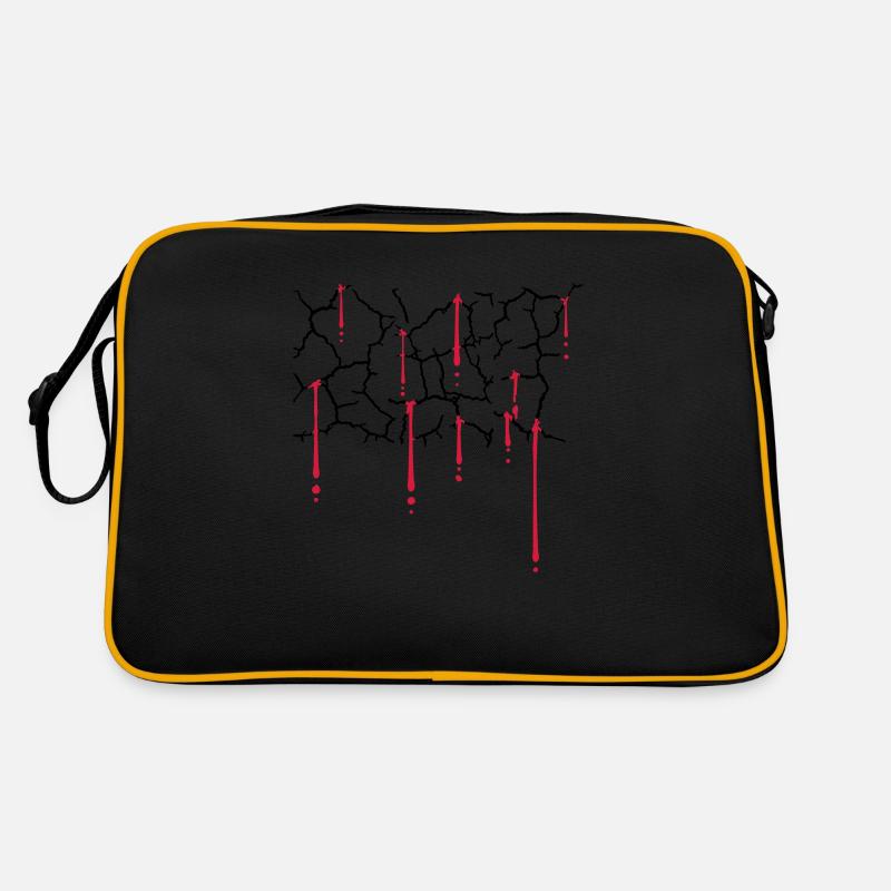 Blood Drops Cracks Pattern Retro Bag