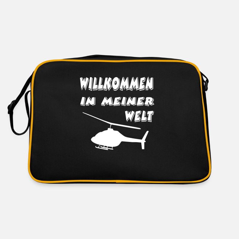 Hubschrauber Retro Tasche