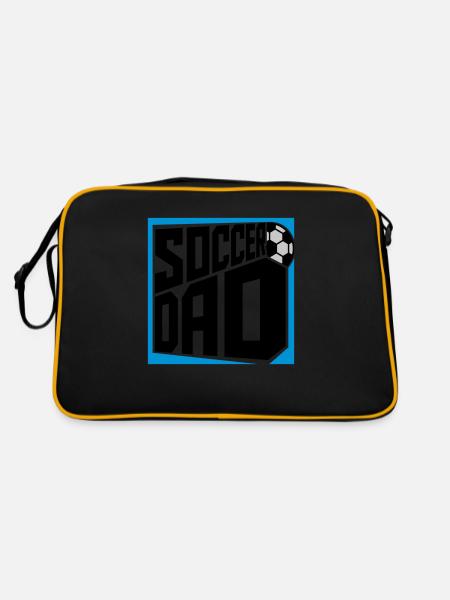 Logo Design Soccer Dad - Retro Bag - black/gold - Back
