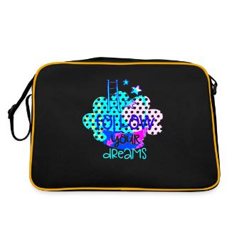 vos rêves pensées positives heureuses - Sac Retro - noir/or - Dos