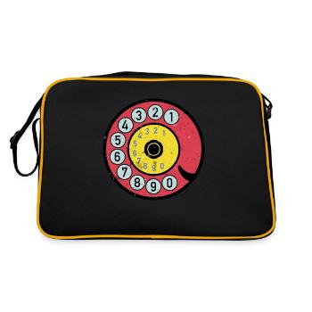 Colorful Dial Vintage Retro Phone Nostalgia - Retro Bag - black/gold - Back