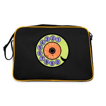 Colorful Dial Vintage Retro Phone Nostalgia - Retro Bag - black/gold - Back