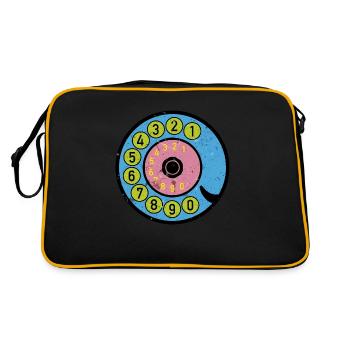 Colorful Dial Vintage Retro Phone Nostalgia - Retro Bag - black/gold - Back