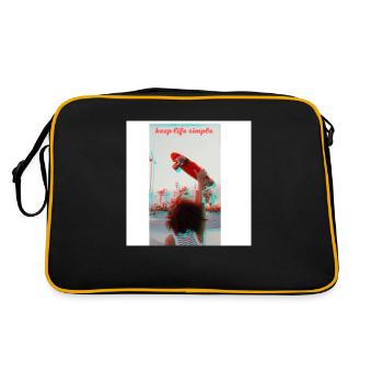 keep life simple - Sac Retro - noir/or - Dos