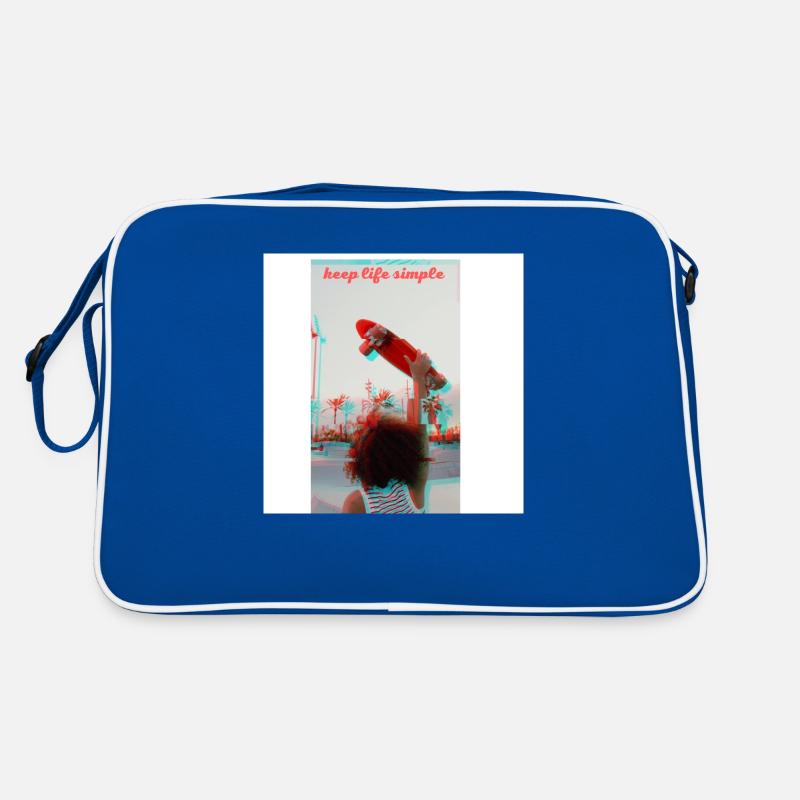 Halten Sie das Leben einfach Retro Tasche