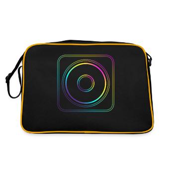 Colored Gradient Square - Retro Bag - black/gold - Back